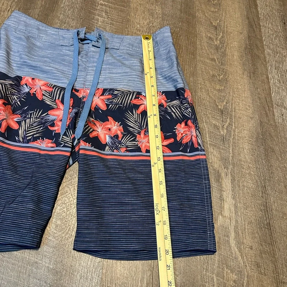 Sonoma Life Style Hawaiian Floral Board Shorts Swim Trunks Men's Unlined‎ 32